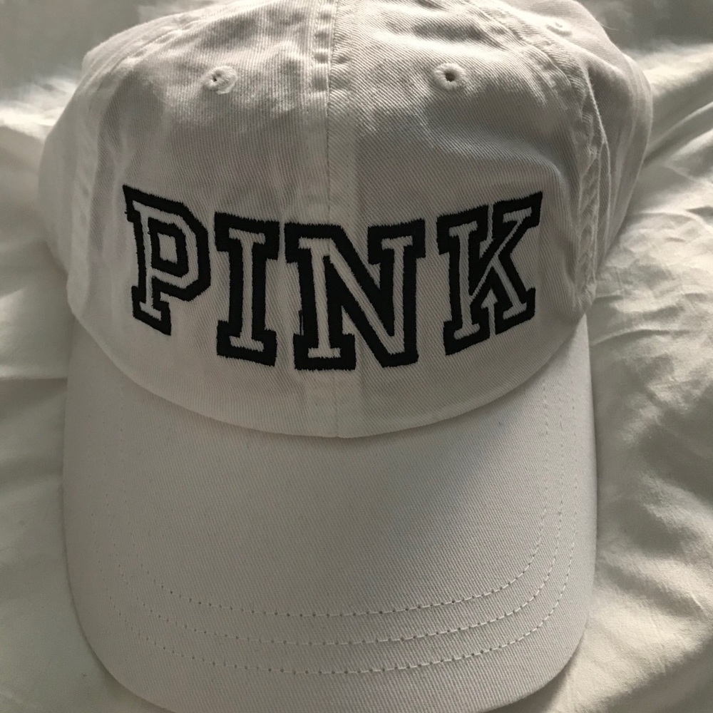 Pink Victoria Secret White Hat